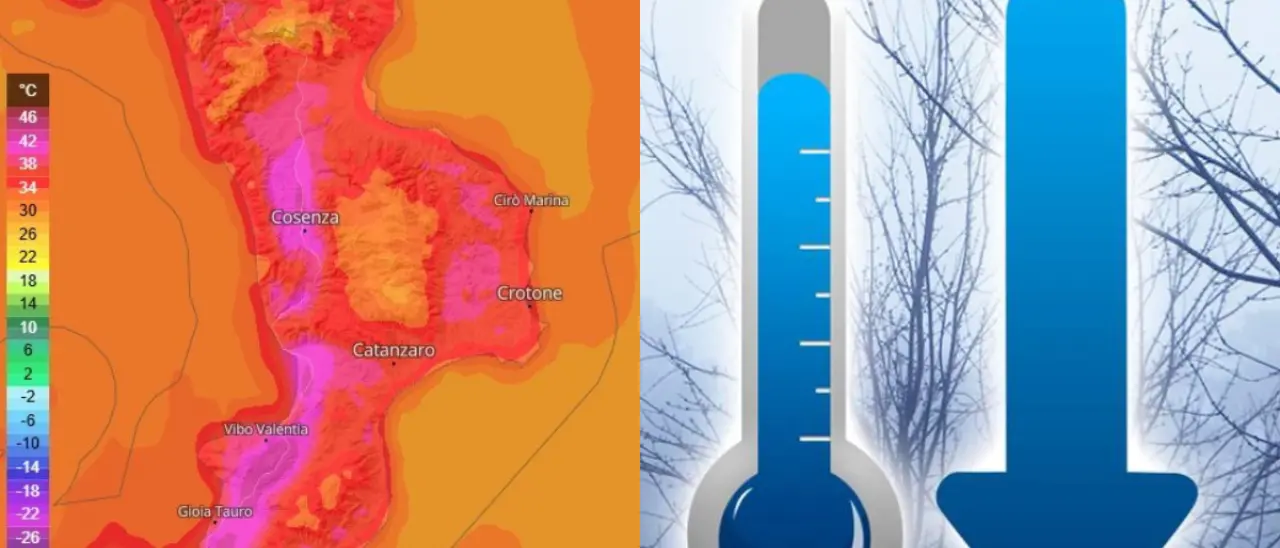 Oggi il clou del caldo africano in Calabria con temperature fino a 44 gradi, da domenica crollo termico\n
