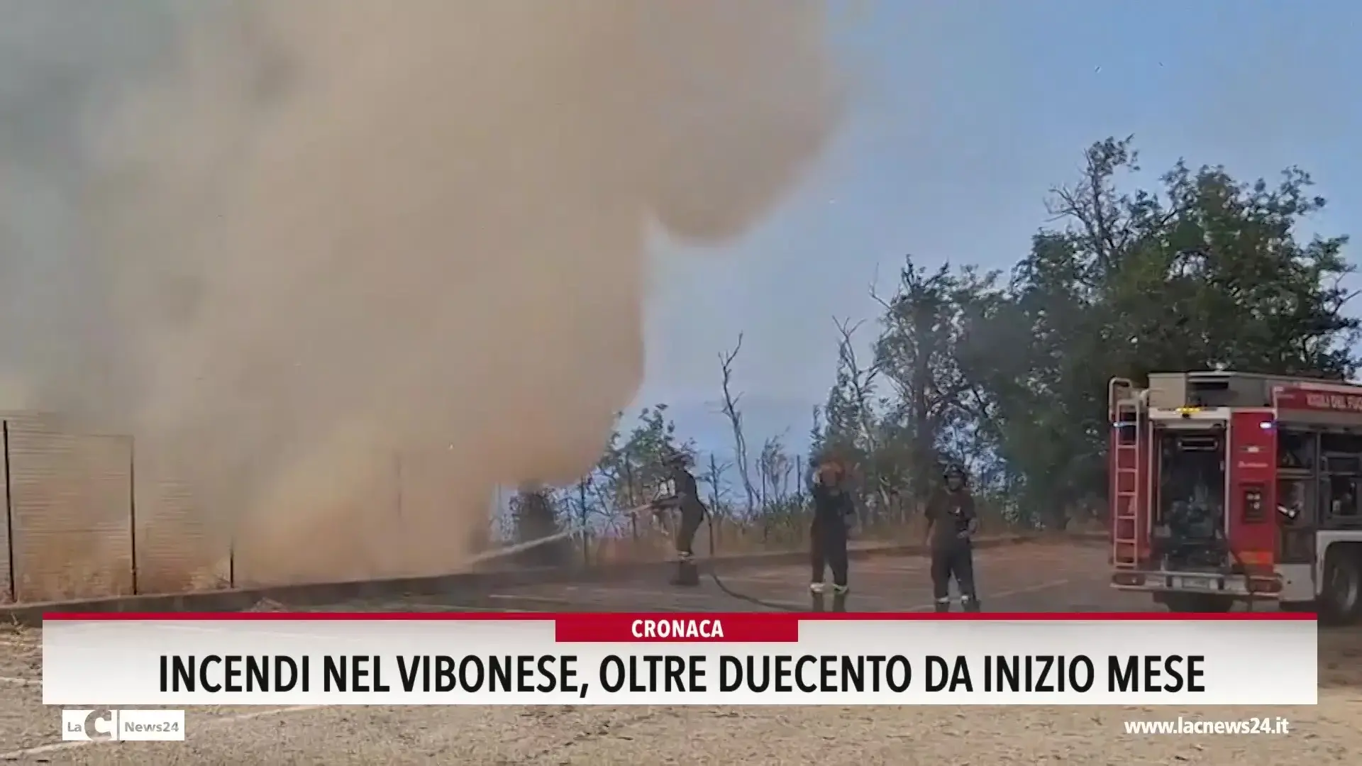 Incendi nel Vibonese, oltre duecento da inizio mese