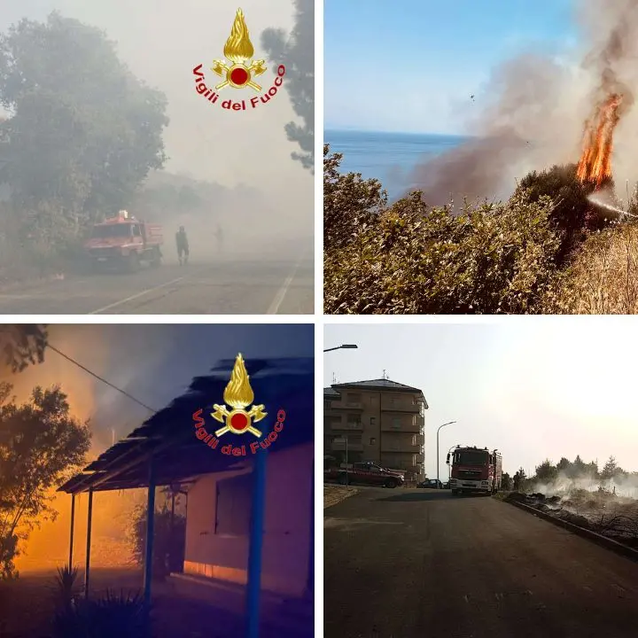 Incendi nel Vibonese, le fiamme divorano interi territori: evacuati villaggi e residence\n