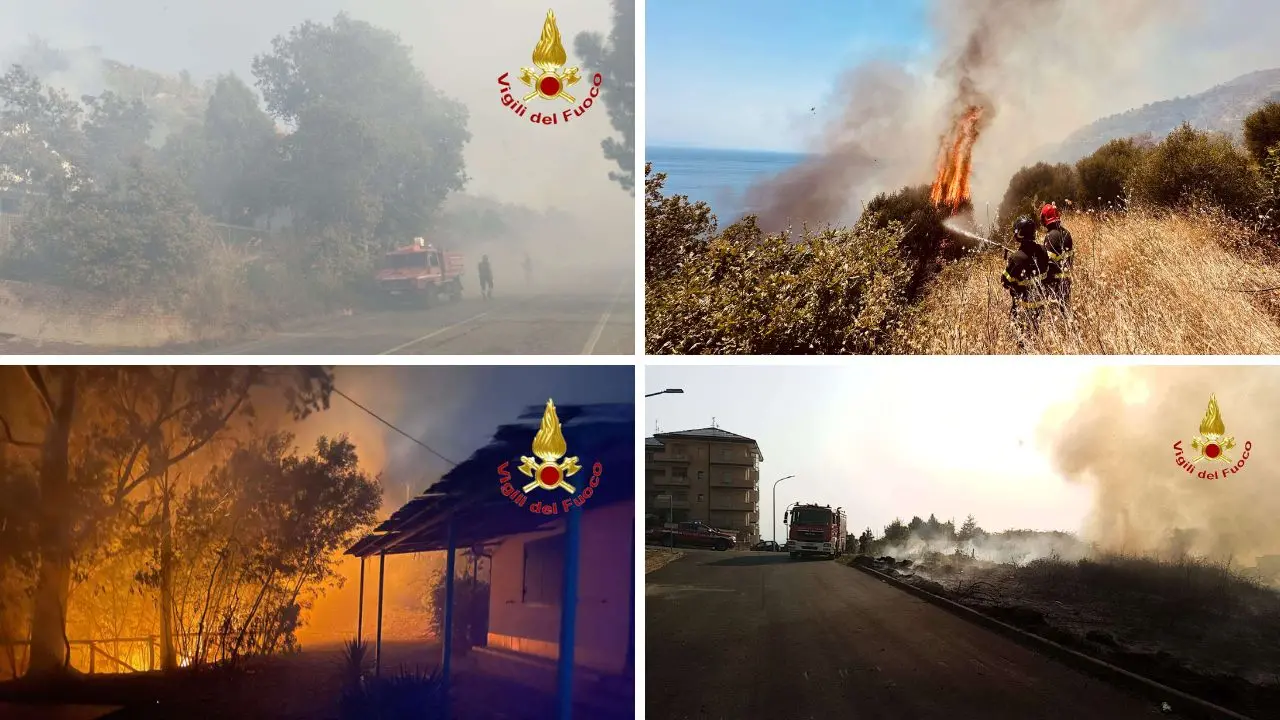 Incendi nel Vibonese, le fiamme divorano interi territori: evacuati villaggi e residence\n