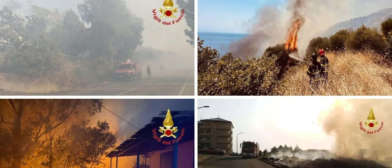 Incendi nel Vibonese, le fiamme divorano interi territori: evacuati villaggi e residence\n