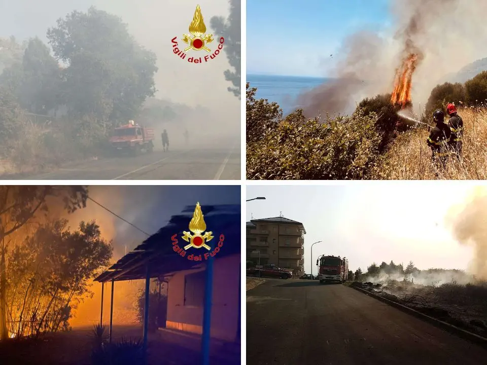 Incendi nel Vibonese, le fiamme divorano interi territori: evacuati villaggi e residence