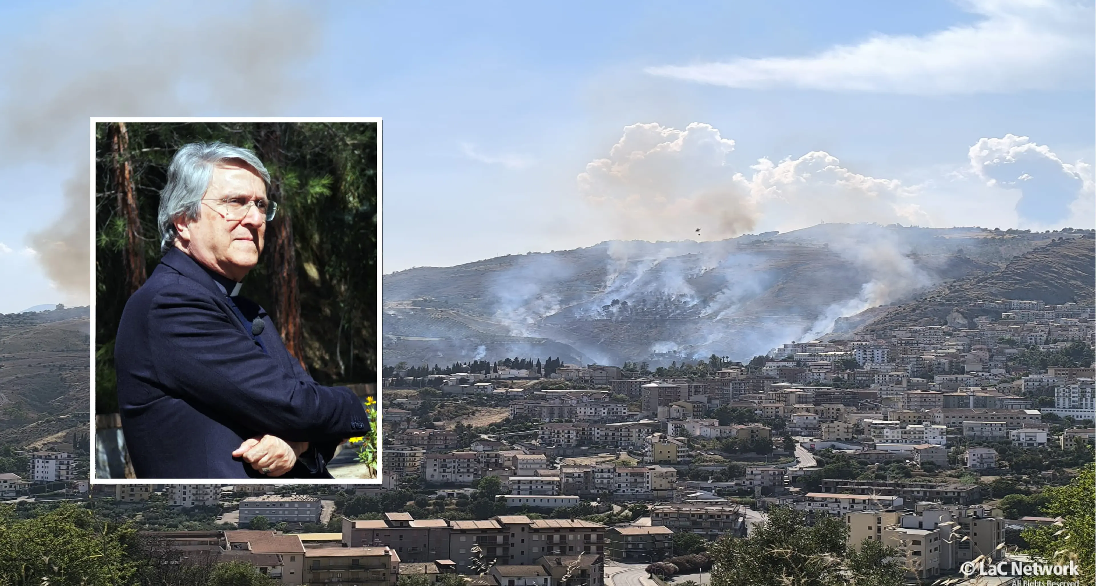 Incendi in\u00A0Calabria, il monito del vescovo Savino: «State distruggendo la terra che ci è stata affidata»