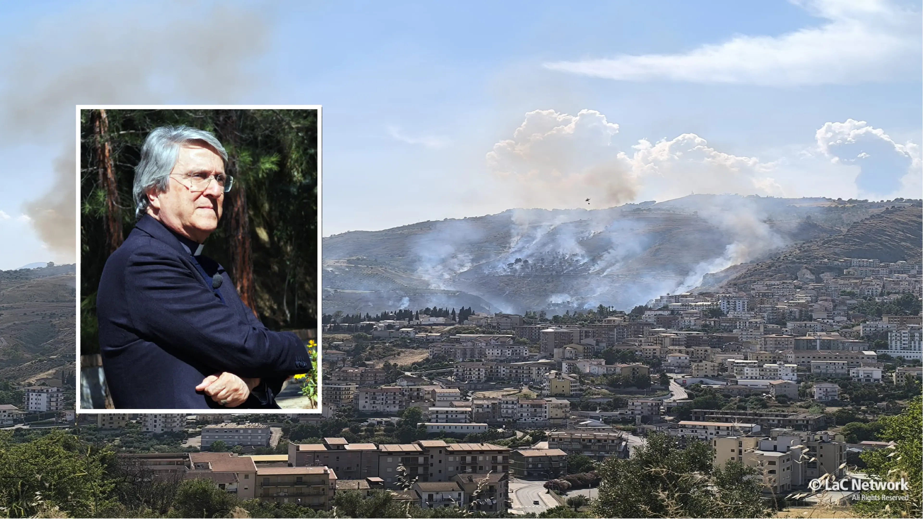 Incendi in\u00A0Calabria, il monito del vescovo Savino: «State distruggendo la terra che ci è stata affidata»