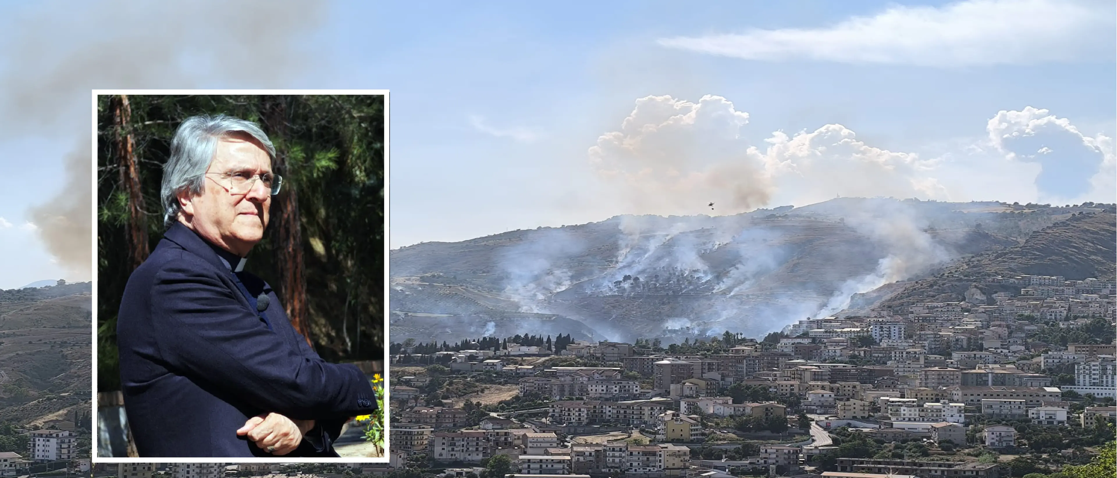 Incendi in\u00A0Calabria, il monito del vescovo Savino: «State distruggendo la terra che ci è stata affidata»