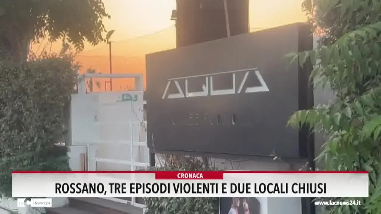 Rossano tre episodi violenti e due locali chiusi