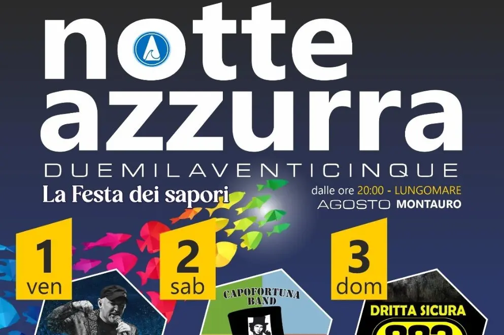 Dai piatti della tradizione marinara alla musica: a Montauro festa dei sapori con la Notte azzurra\n