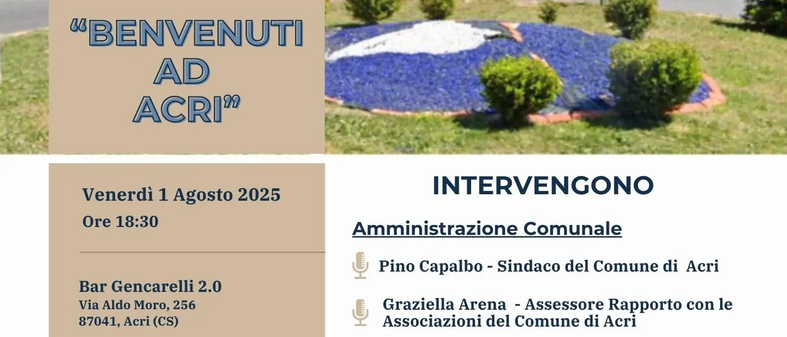 Acri ha un nuovo “biglietto da visita”, il regalo del Rotaract alla cittadinanza