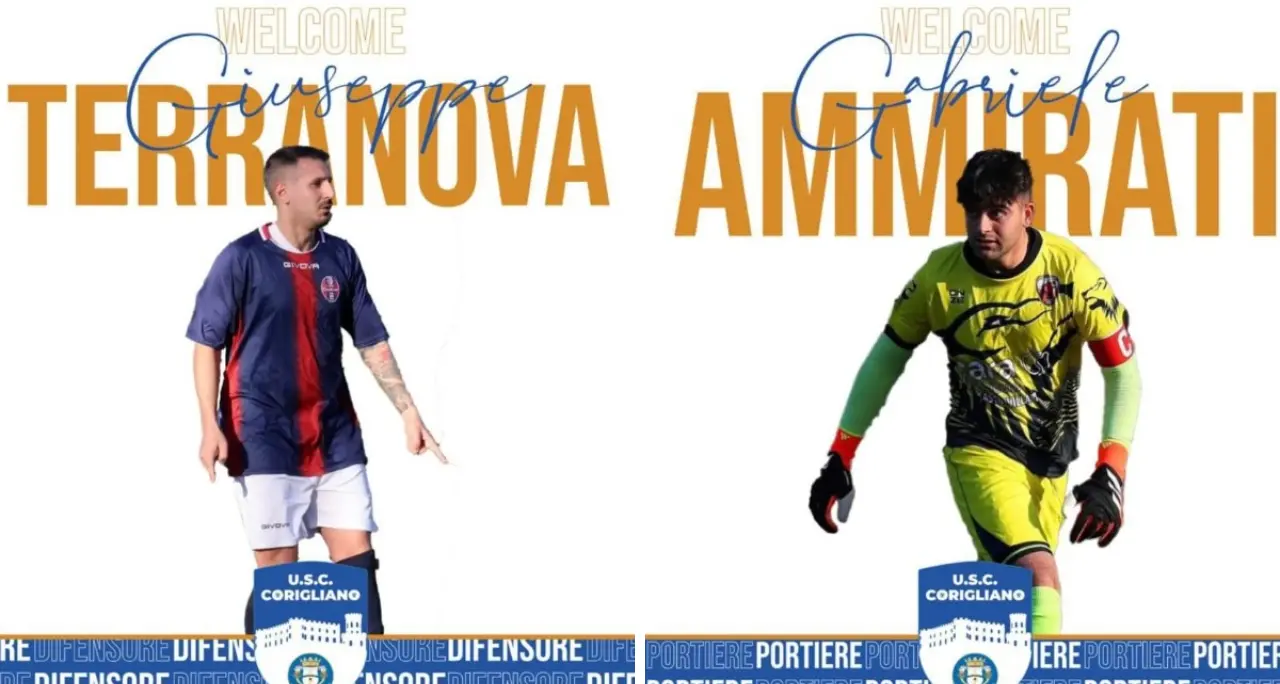 Promozione, due volti nuovi per il Corigliano: arrivano Ammirati e Terranova\n