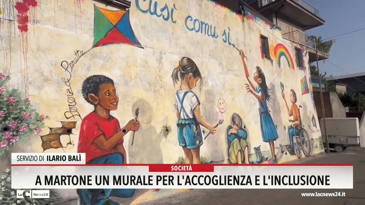 A Martone un murale per l'accoglienza e l'inclusione