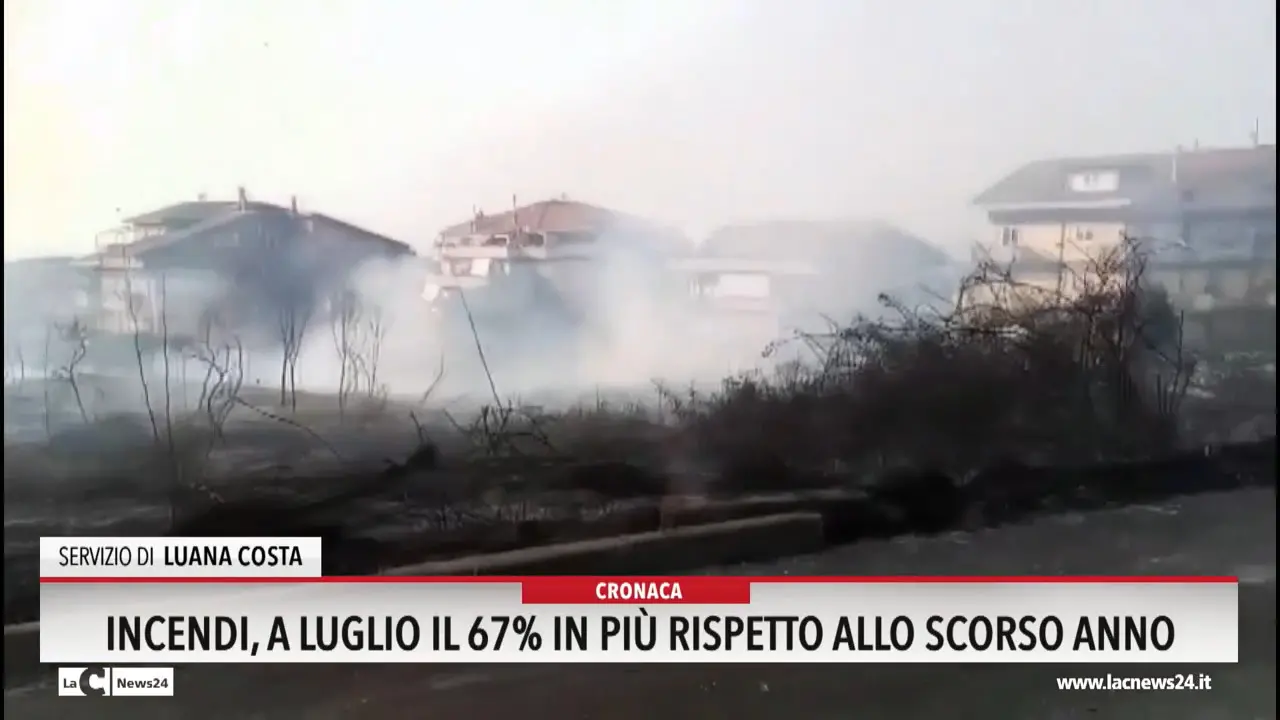 Incendi, a luglio il 67% in piu rispetto allo scorso anno