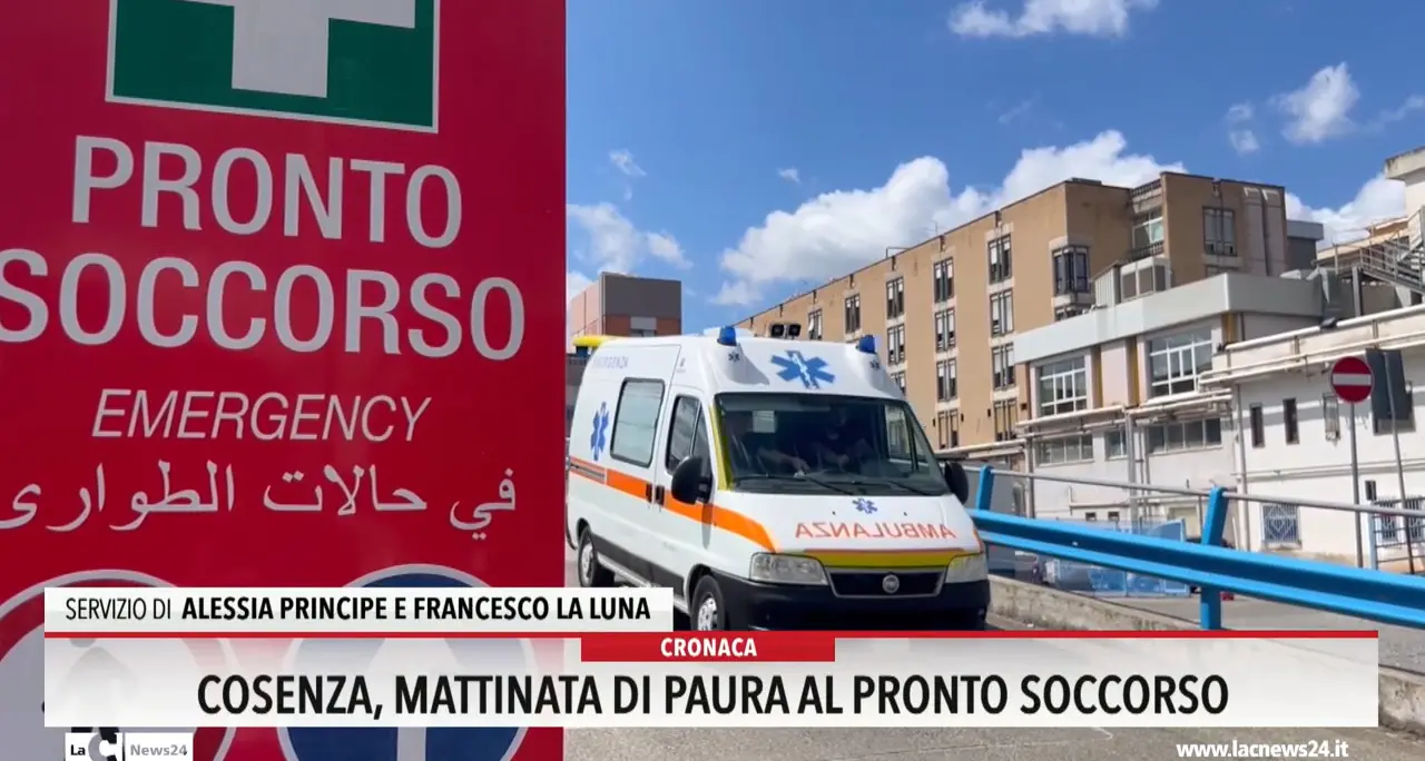Cosenza, mattinata di paura al pronto soccorso