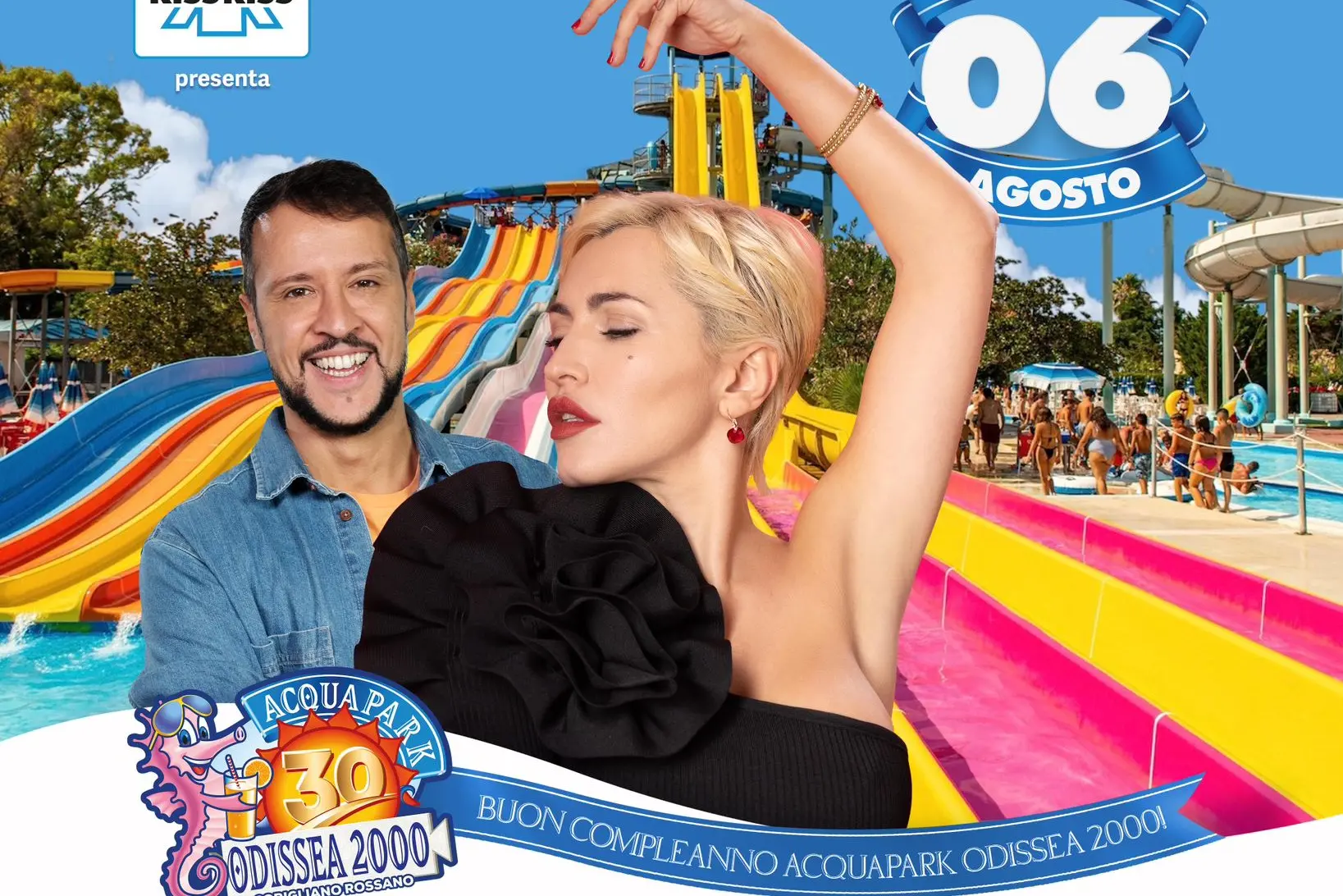 Serena Brancale arriva all’Acquapark di Corigliano Rossano: continua la festa per i 30 anni di Odissea 2000\n