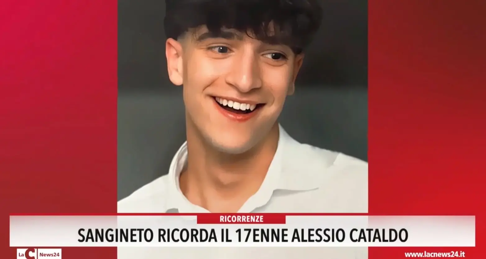 Sangineto ricorda il 17enne Alessio Cataldo