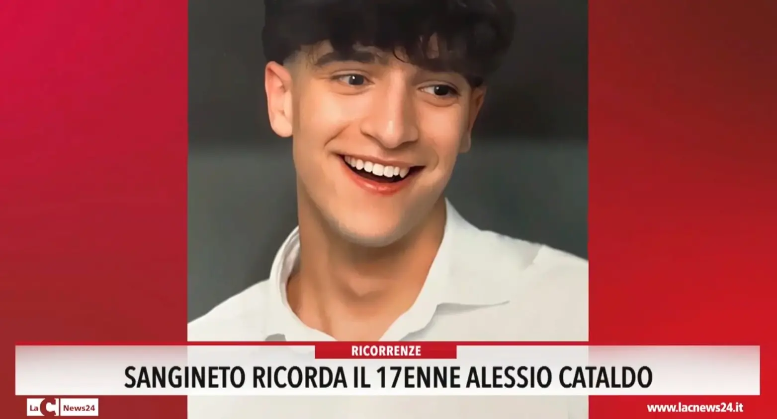 Sangineto ricorda il 17enne Alessio Cataldo