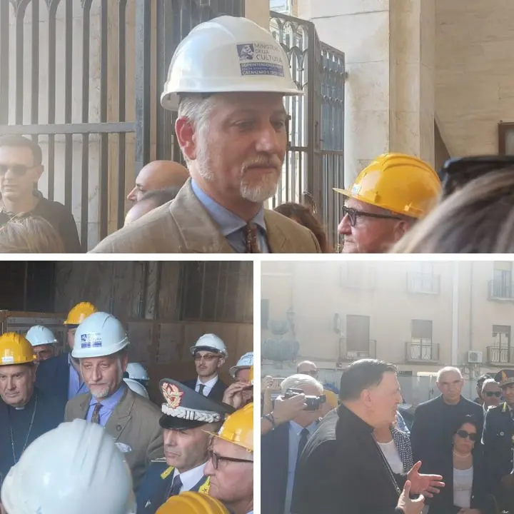 Il ministro Giuli visita Catanzaro: «Qui per amore della Calabria, restauro del Duomo un progetto esemplare per il Sud»\n