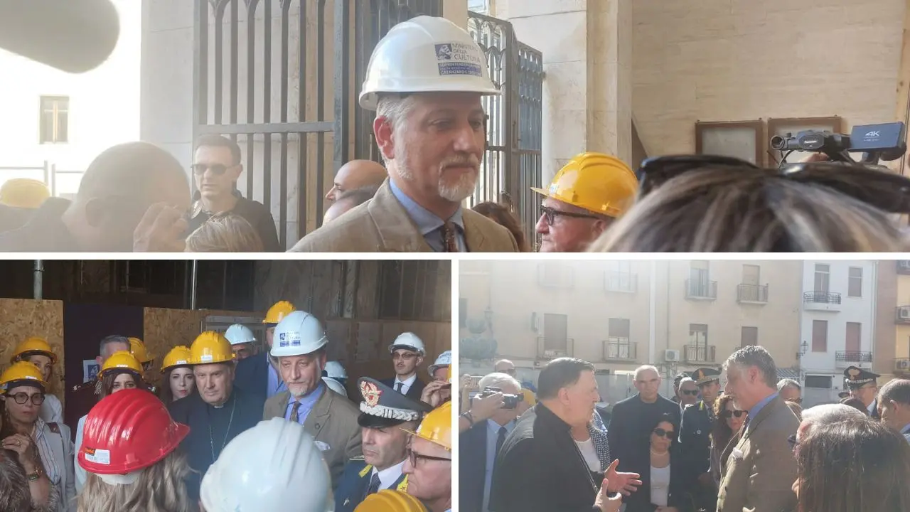 Il ministro Giuli visita Catanzaro: «Qui per amore della Calabria, restauro del Duomo un progetto esemplare per il Sud»\n