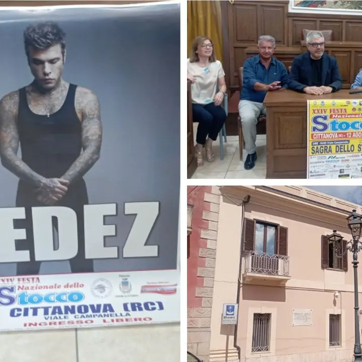 Cittanova, scatta il conto alla rovescia a per la Festa dello Stocco: il 12 agosto arriva Fedez\n