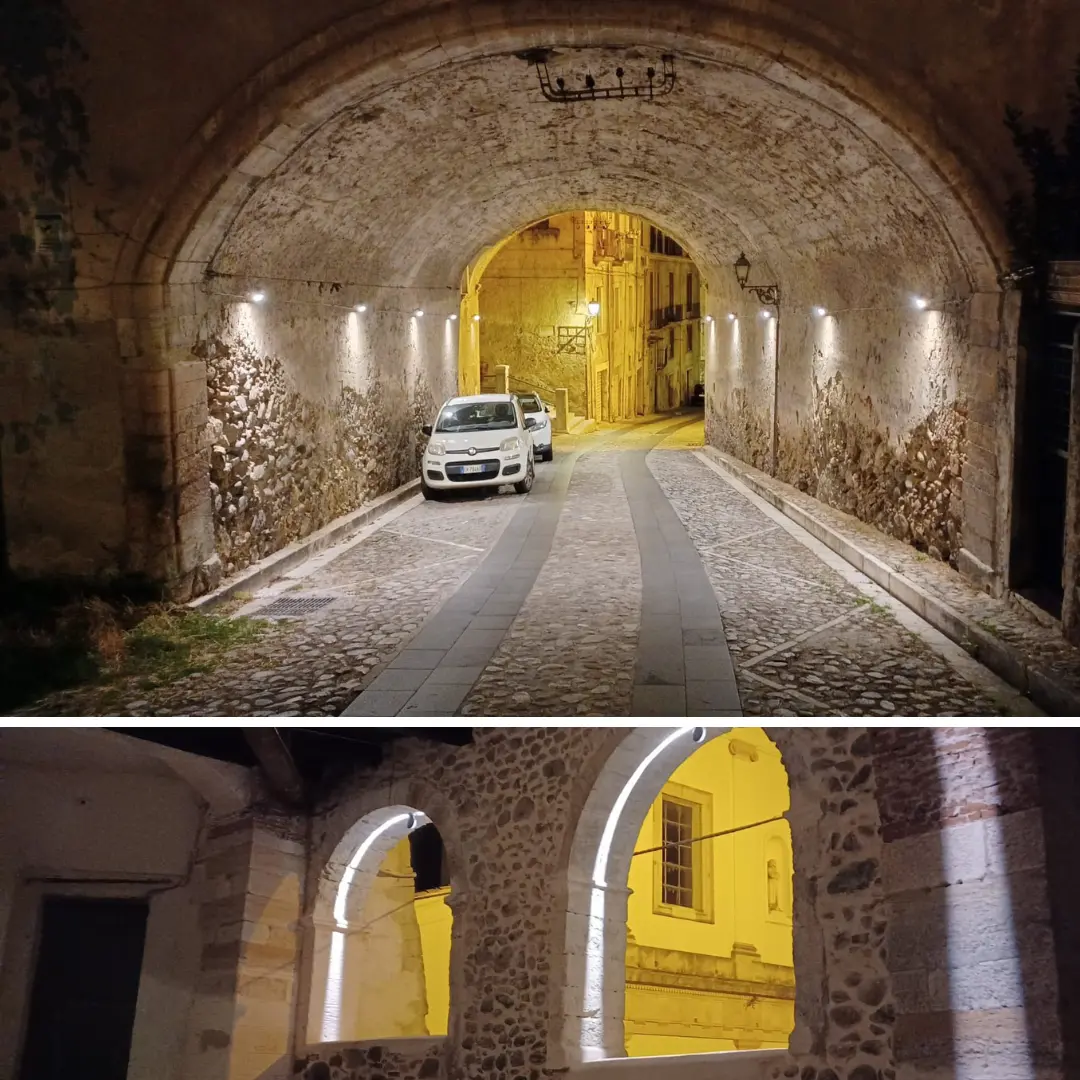 Cosenza Vecchia si fa bella con le nuovi luci architetturali