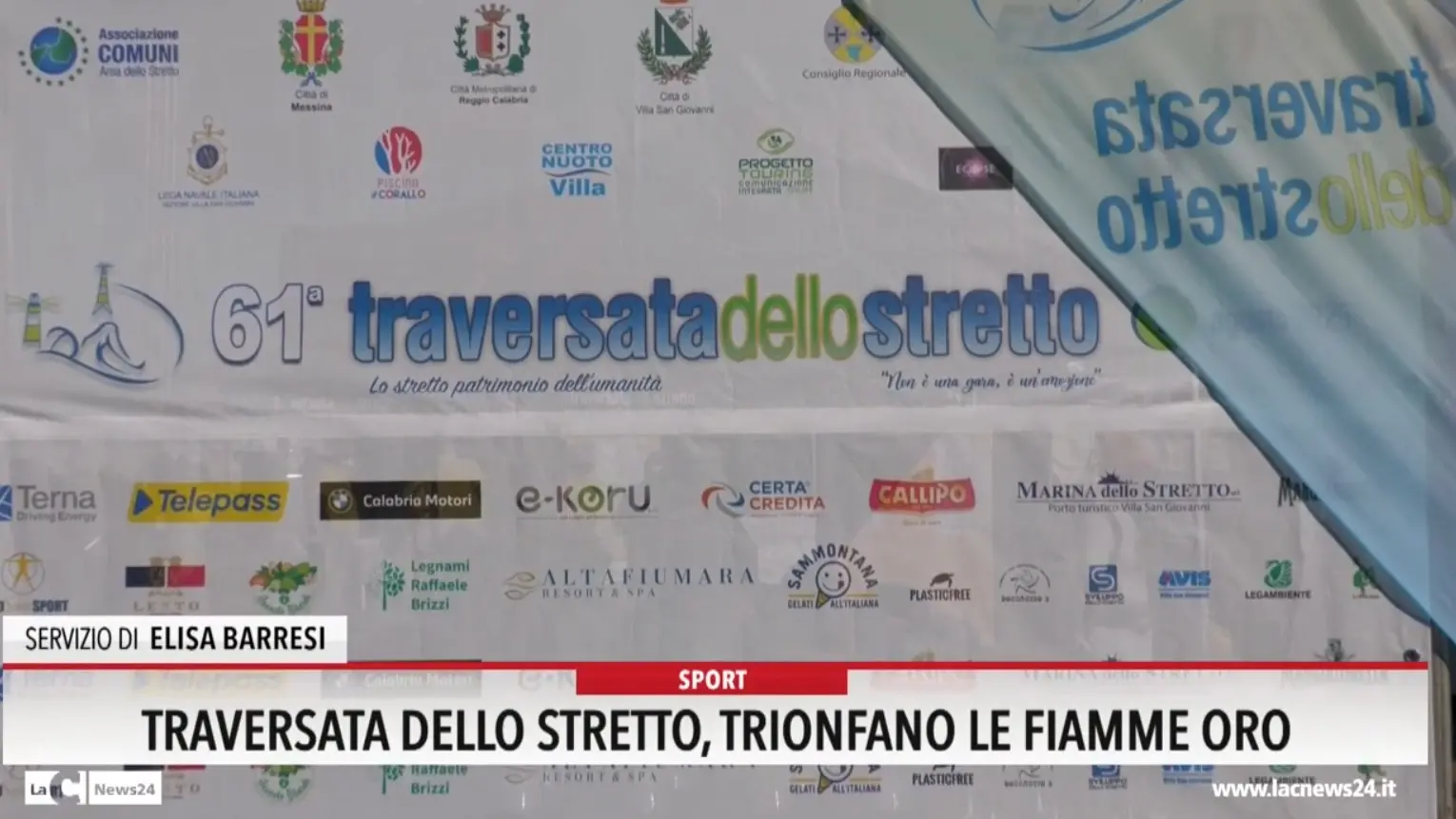 Traversata dello Stretto, trionfano le Fiamme oro