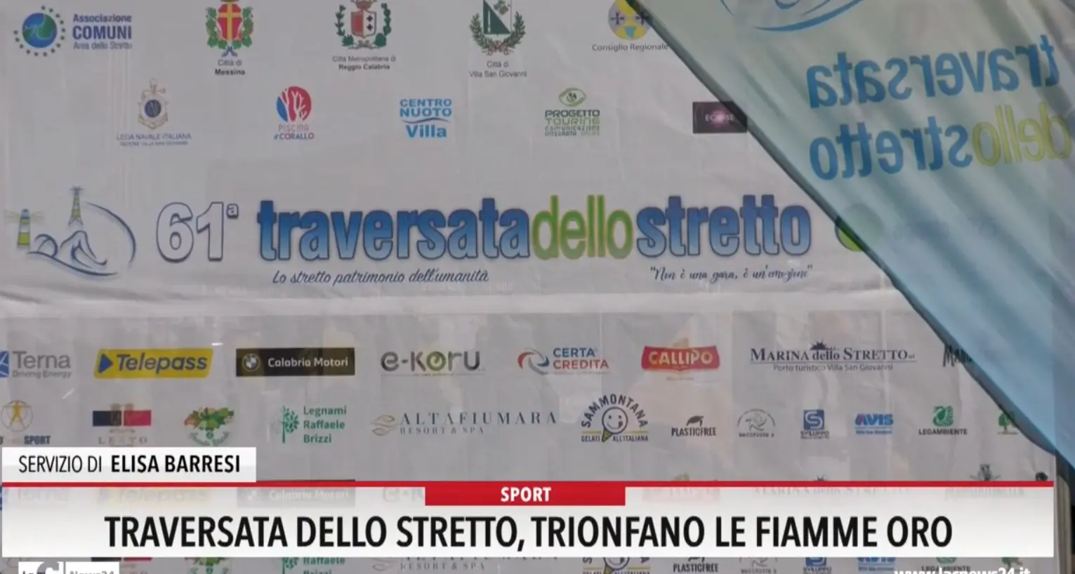 Traversata dello Stretto, trionfano le Fiamme oro