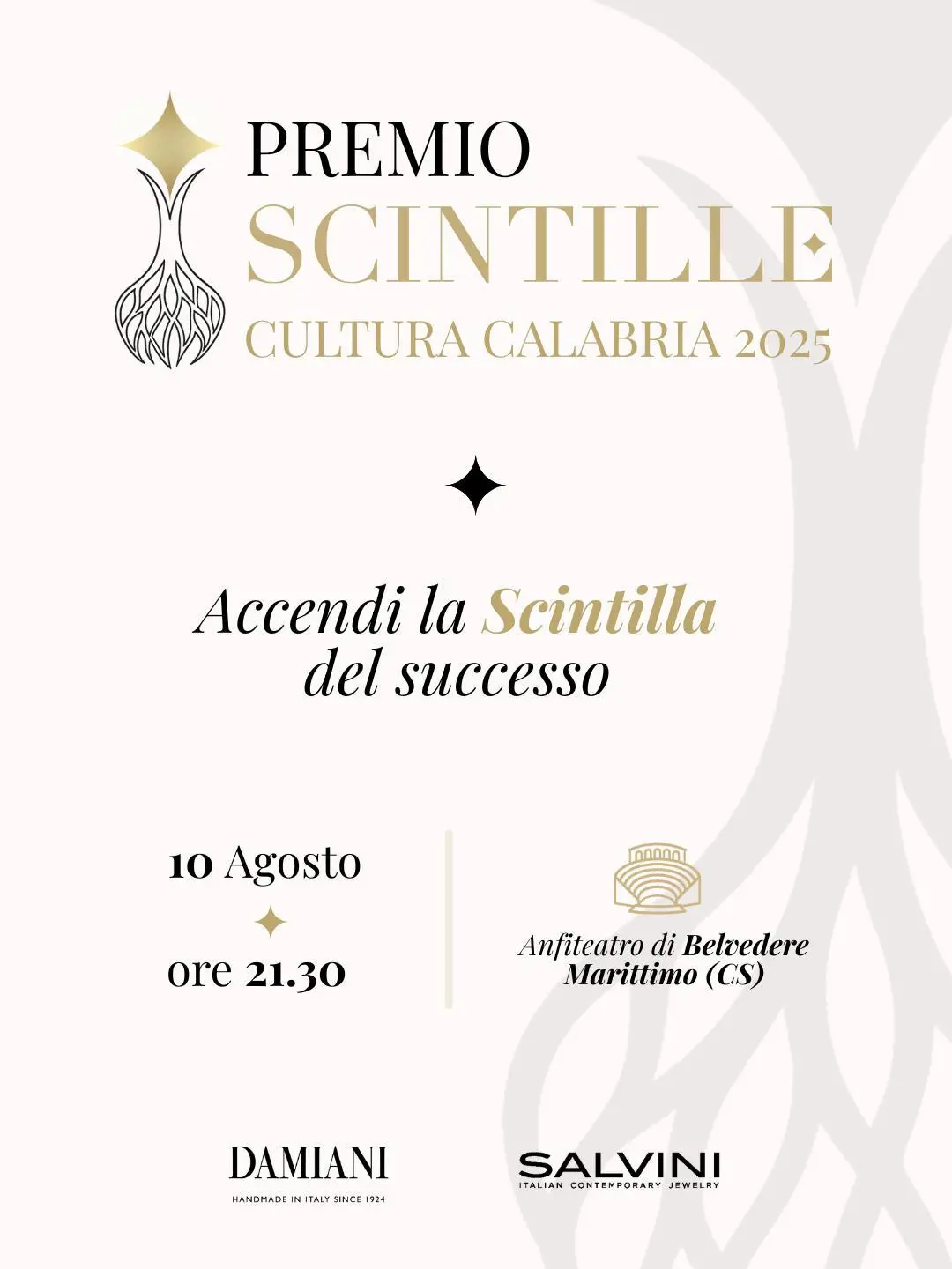 Premio Scintille, a Belvedere la nuova edizione del riconoscimento ideato da Sergio Mazzuca. Ecco chi ci sarà\n
