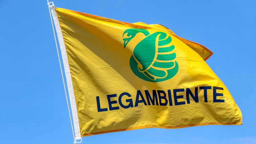 Flag of Legambiente, Italian environmental association. Puglia, Italy - 15/07/2019 , Shutterstock