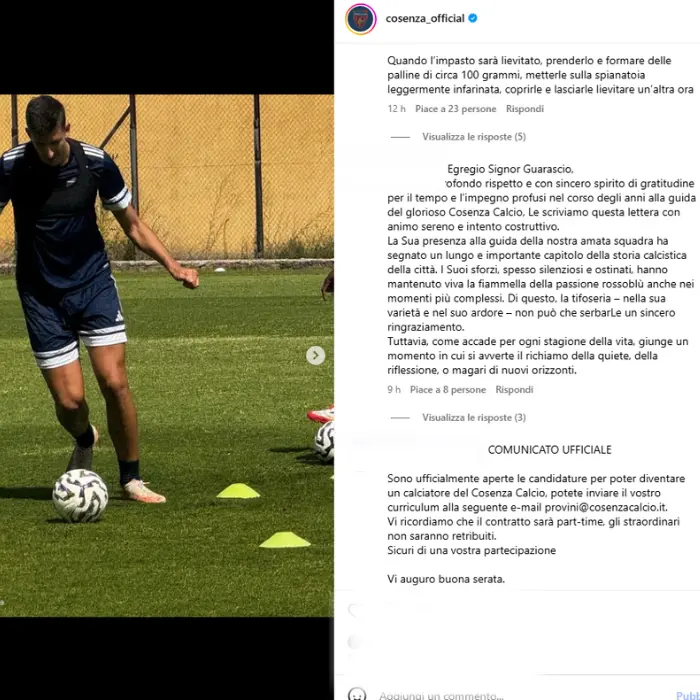 Cosenza Calcio, i social riaperti diventano uno show: dai cuddruriaddri alla netiquette, tutta l’ironia dei tifosi