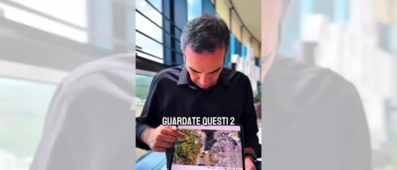 Incendi in Calabria, Occhiuto mostra il video di\u00A0due uomini che bruciano rifiuti: «Arrestati\u00A0grazie ai droni della Regione»\n