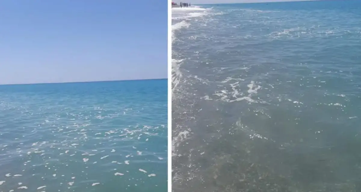 Mare sporco a Torremezzo, turisti infuriati