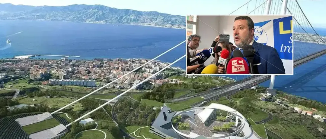Ponte sullo Stretto, Salvini vola a Messina: «Entro il 2033 un treno unirà Berlino con Calabria e Sicilia»\n