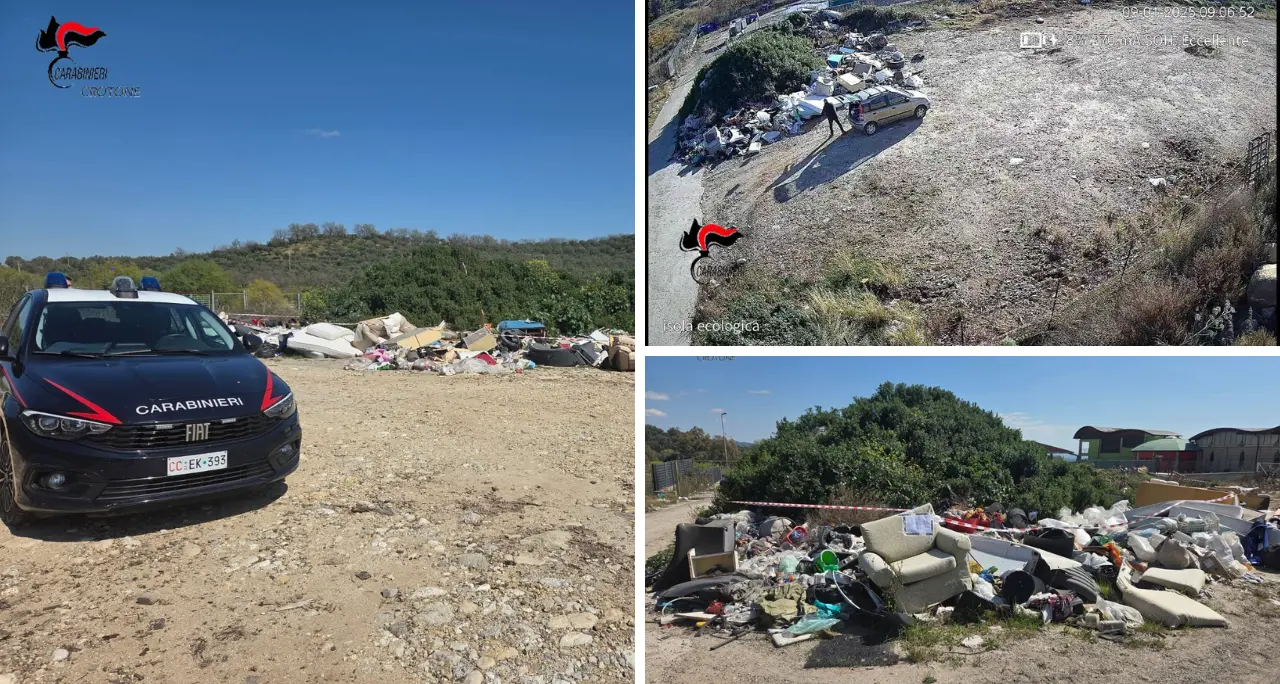Discarica abusiva a Petilia Policastro, le telecamere beccano 6 persone intente ad abbandonare rifiuti: denunciate\n