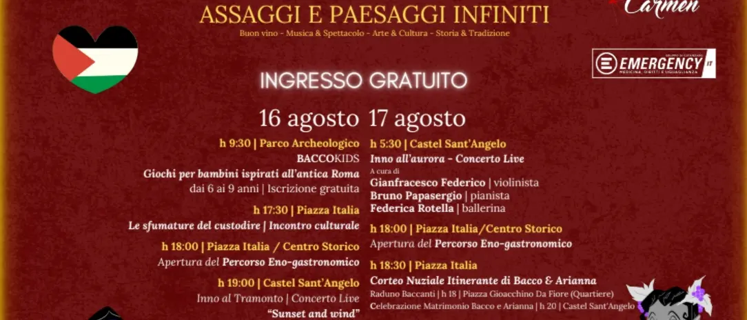 Enogastronomia, arte e cultura: a Tiriolo tutto pronto per Bacchanalia, 2200 anni dopo\n