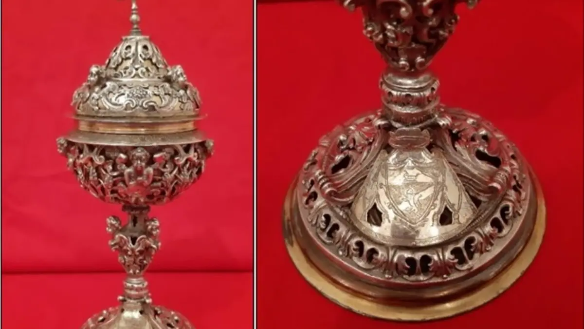 Pisside trafugata nel 1979 restituita dai carabinieri alla diocesi di Mileto