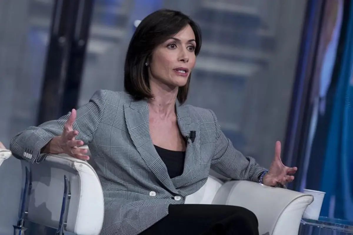 Mara Carfagna ospite della trasmissione condotta da Bruno Vespa 'Porta a Porta', Roma, 27 marzo 2018. NASA/ MASSIMO PERCOSSI