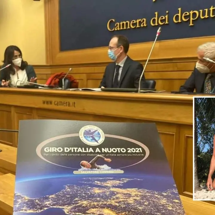 La tappa Tropea-Capo Vaticano nel giro d’Italia a nuoto dell’atleta senza una gamba