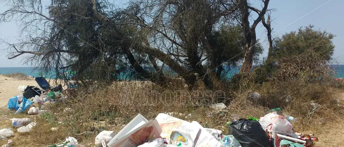 Quel che resta di Ferragosto, spazzatura e inciviltà sulla spiaggia di Nicotera