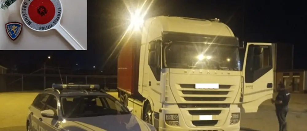Tir con il cronotachigrafo alterato, denunciato autotrasportatore