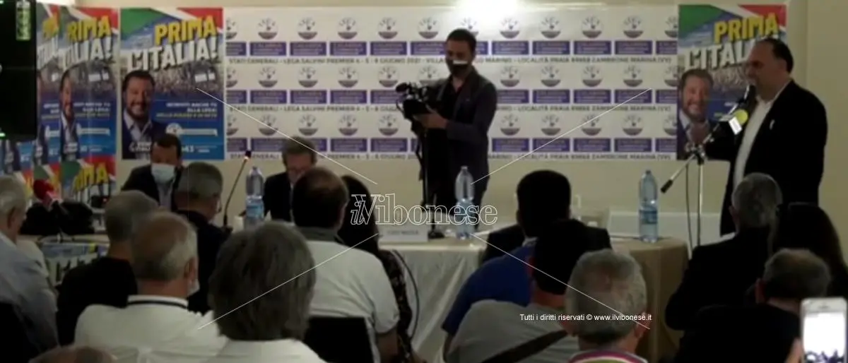 Stati generali della Lega a Zambrone, fra l’alleanza con F.I. e l’attesa per Salvini – Video
