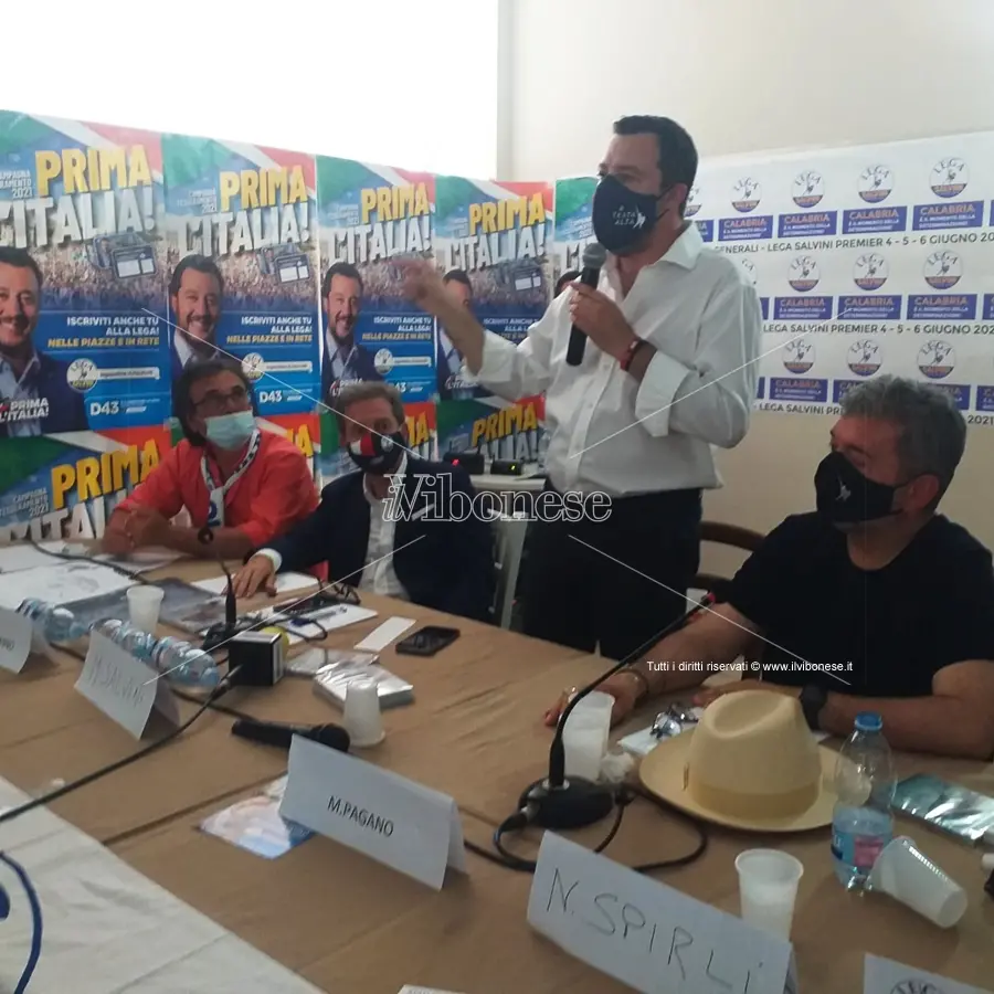 Matteo Salvini a Zambrone: «La presidenza per la Regione Calabria spetta a F.I.» -Video