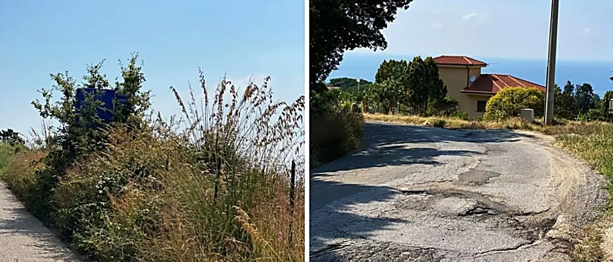 Santa Domenica di Ricadi, fra voragini e sterpaglie lungo la strada del mare -Foto