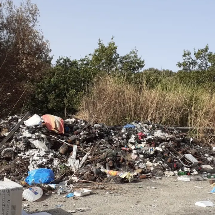 Rifiuti a fuoco lungo la strada Vena Inferiore-Vibo, i cittadini: «Una vergogna»