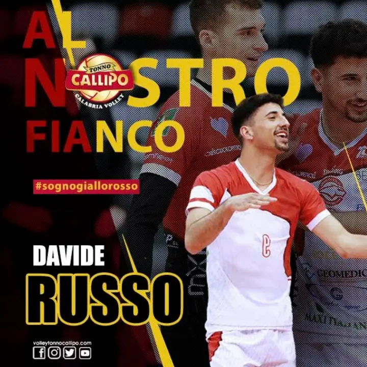 Volley, la Tonno Callipo si rinforza in seconda linea con l'arrivo dell'azzurro Davide Russo