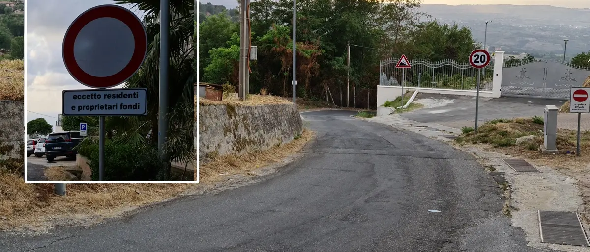 Chiusura strada Candrilli Vibo: durissima l'ordinanza del comandante della Municipale