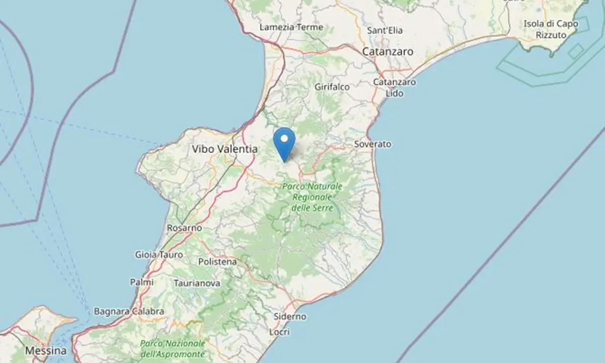 Lieve terremoto nelle Serre vibonesi: l'epicentro a Vallelonga