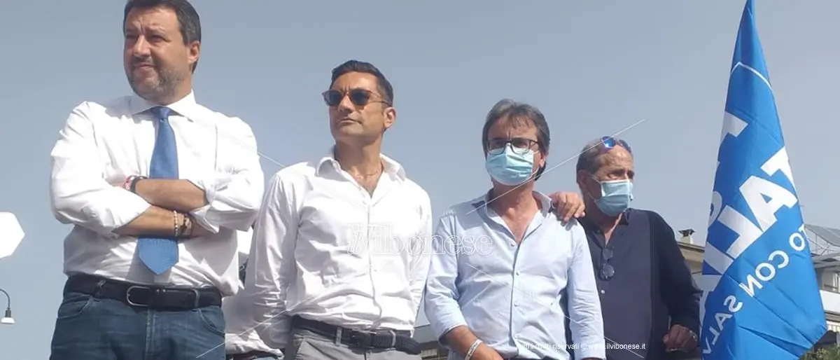 Matteo Salvini a Mileto: «Occhiuto vincerà con 25 punti di distacco»