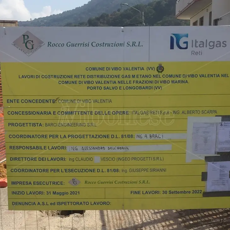 Al via i lavori per la metanizzazione delle frazioni costiere del comune di Vibo