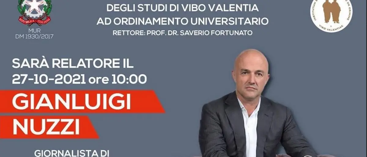 Gianluigi Nuzzi ritorna all’Istituto Italiano di Criminologia di Vibo Valentia