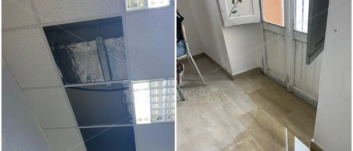 Acqua dalle finestre e soffitto che crolla: la denuncia degli studenti di Tropea - Video