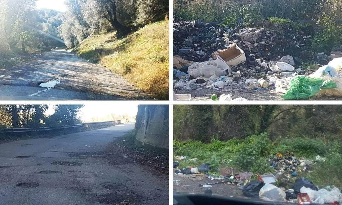 Strade infernali: viaggio lungo la Sp 11 Cessaniti-Vibo tra voragini, rifiuti e degrado